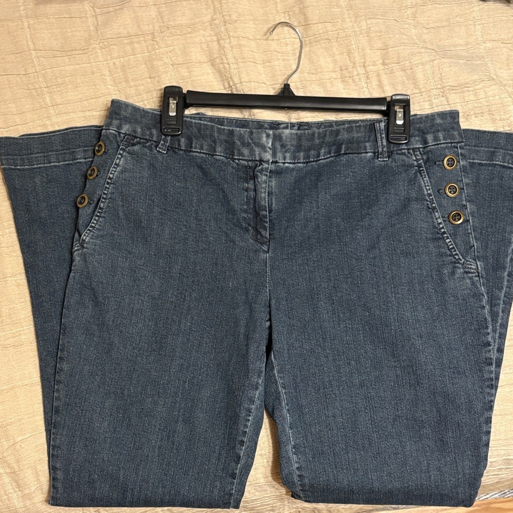 The Limited Sailor Mid-Rise Flared-Leg Jeans